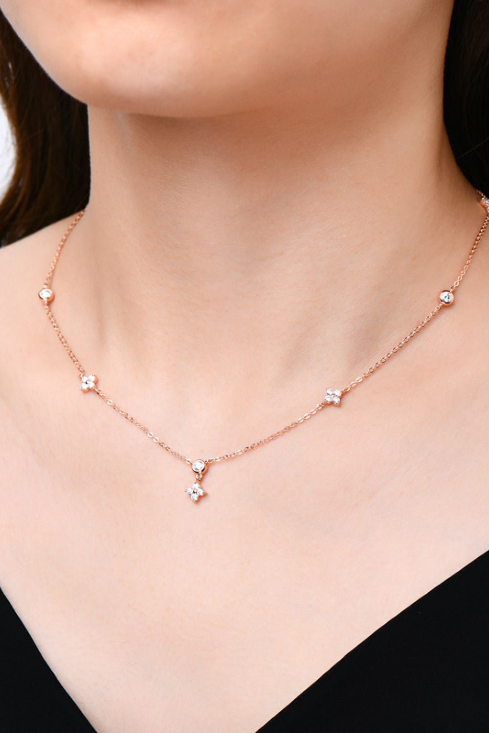 Moissanite 925 Sterling Silver Necklace - adritiX