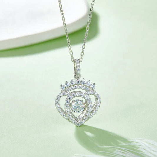Moissanite 925 Sterling Silver Necklace - adritiX