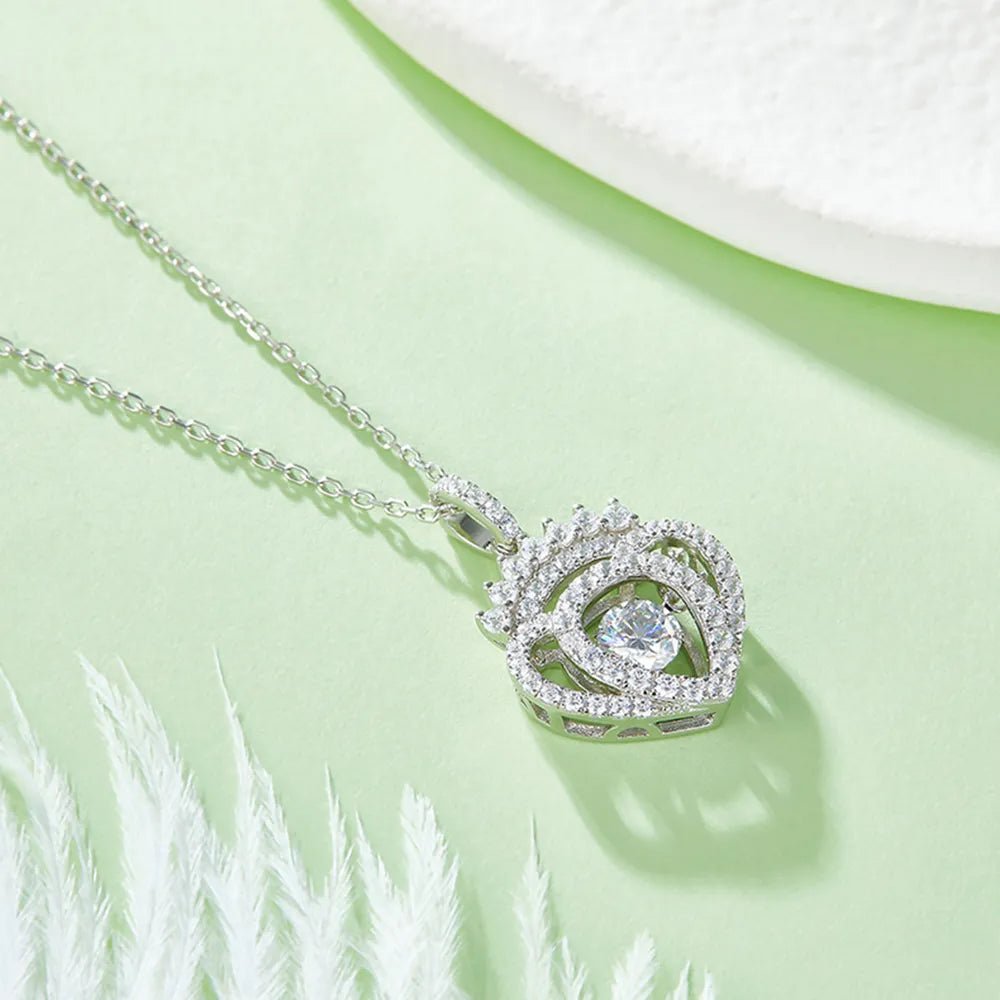 Moissanite 925 Sterling Silver Necklace - adritiX