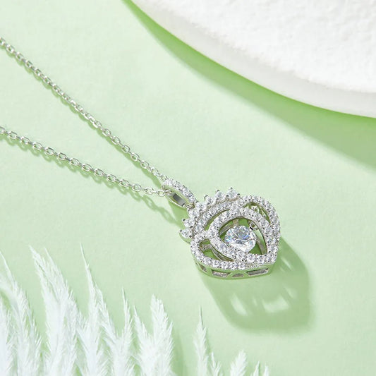 Moissanite 925 Sterling Silver Necklace - adritiX