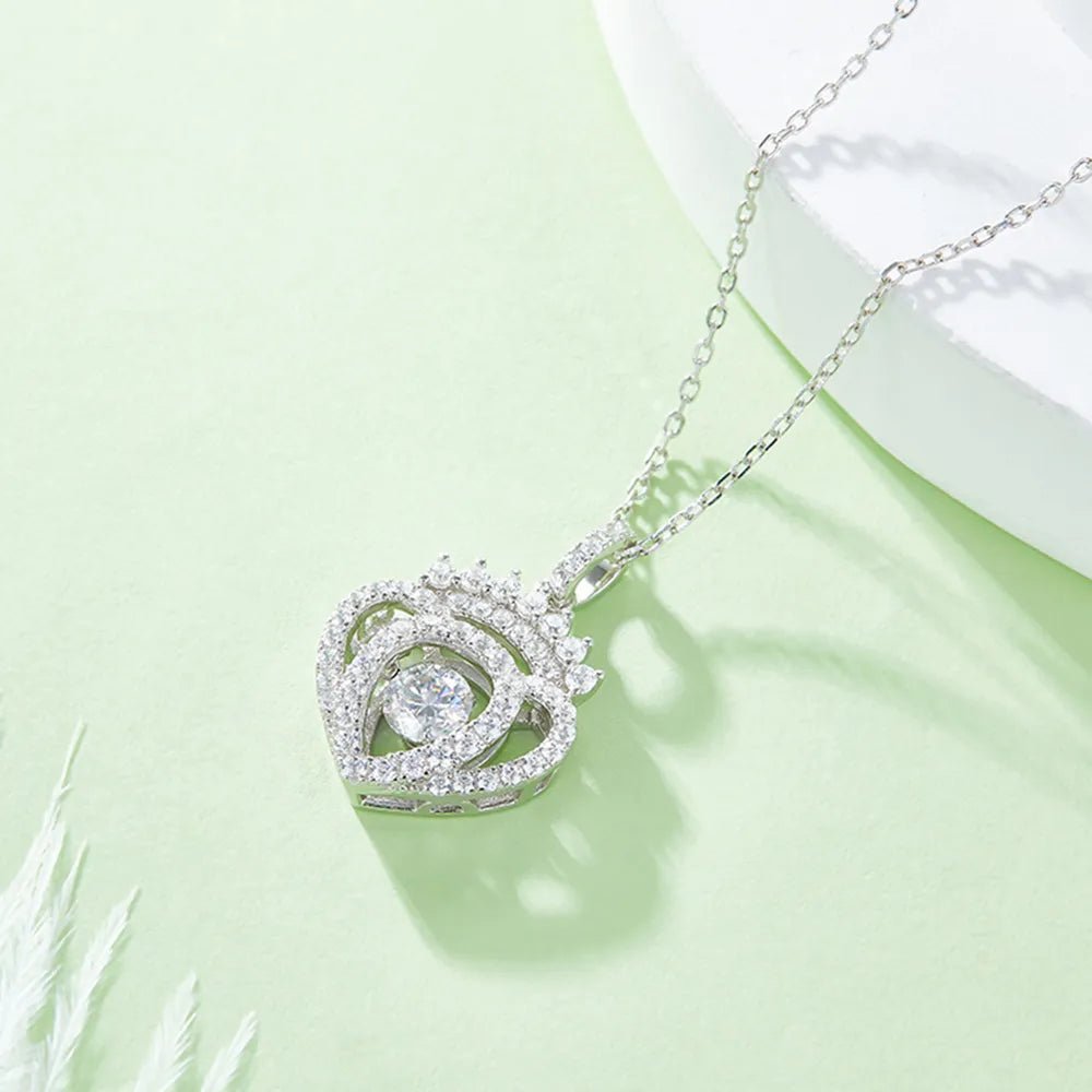 Moissanite 925 Sterling Silver Necklace - adritiX