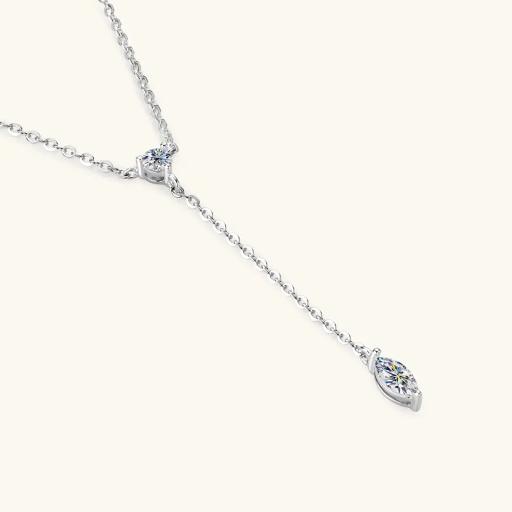 Moissanite 925 Sterling Silver Necklace - adritiX