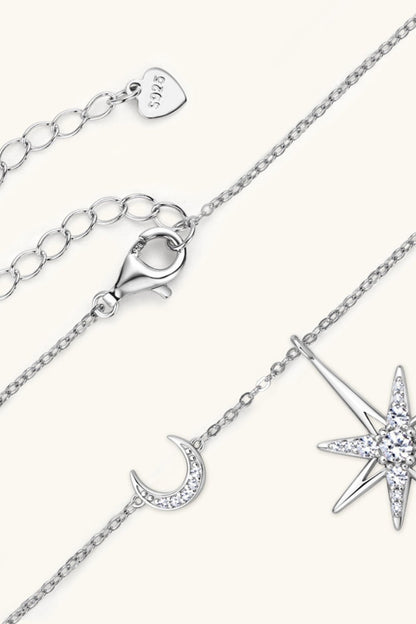 Moissanite 925 Sterling Silver Necklace - adritiX
