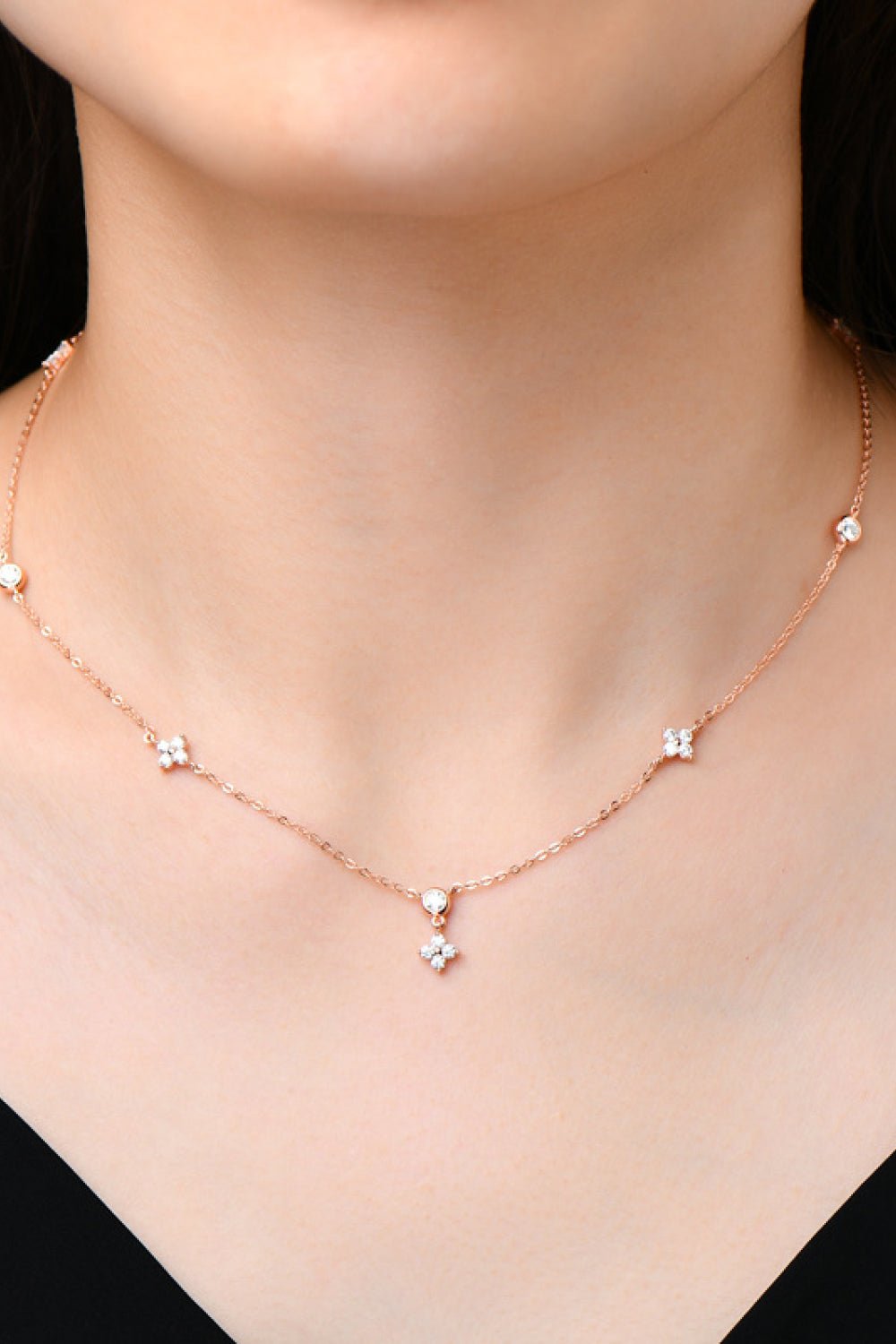 Moissanite 925 Sterling Silver Necklace - adritiX