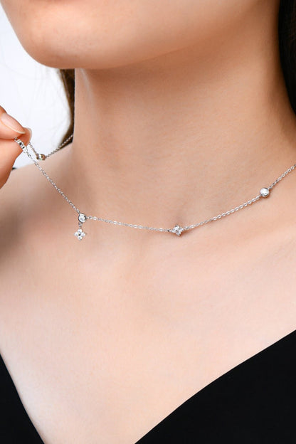 Moissanite 925 Sterling Silver Necklace - adritiX