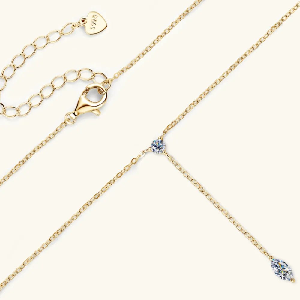 Moissanite 925 Sterling Silver Necklace - adritiX