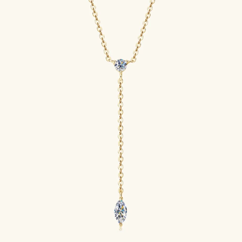 Moissanite 925 Sterling Silver Necklace - adritiX