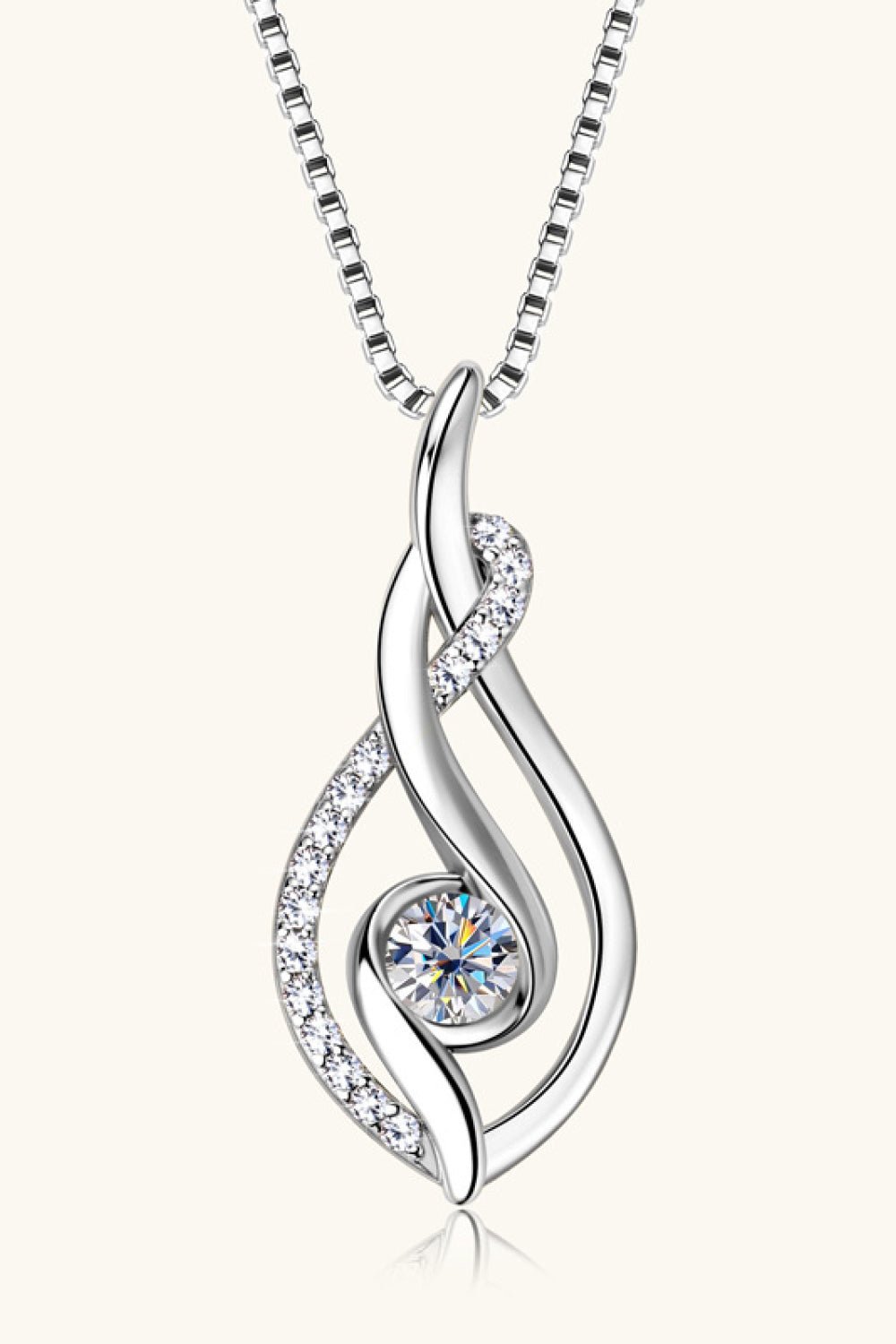 Moissanite 925 Sterling Silver Necklace - adritiX