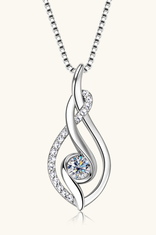 Moissanite 925 Sterling Silver Necklace - adritiX