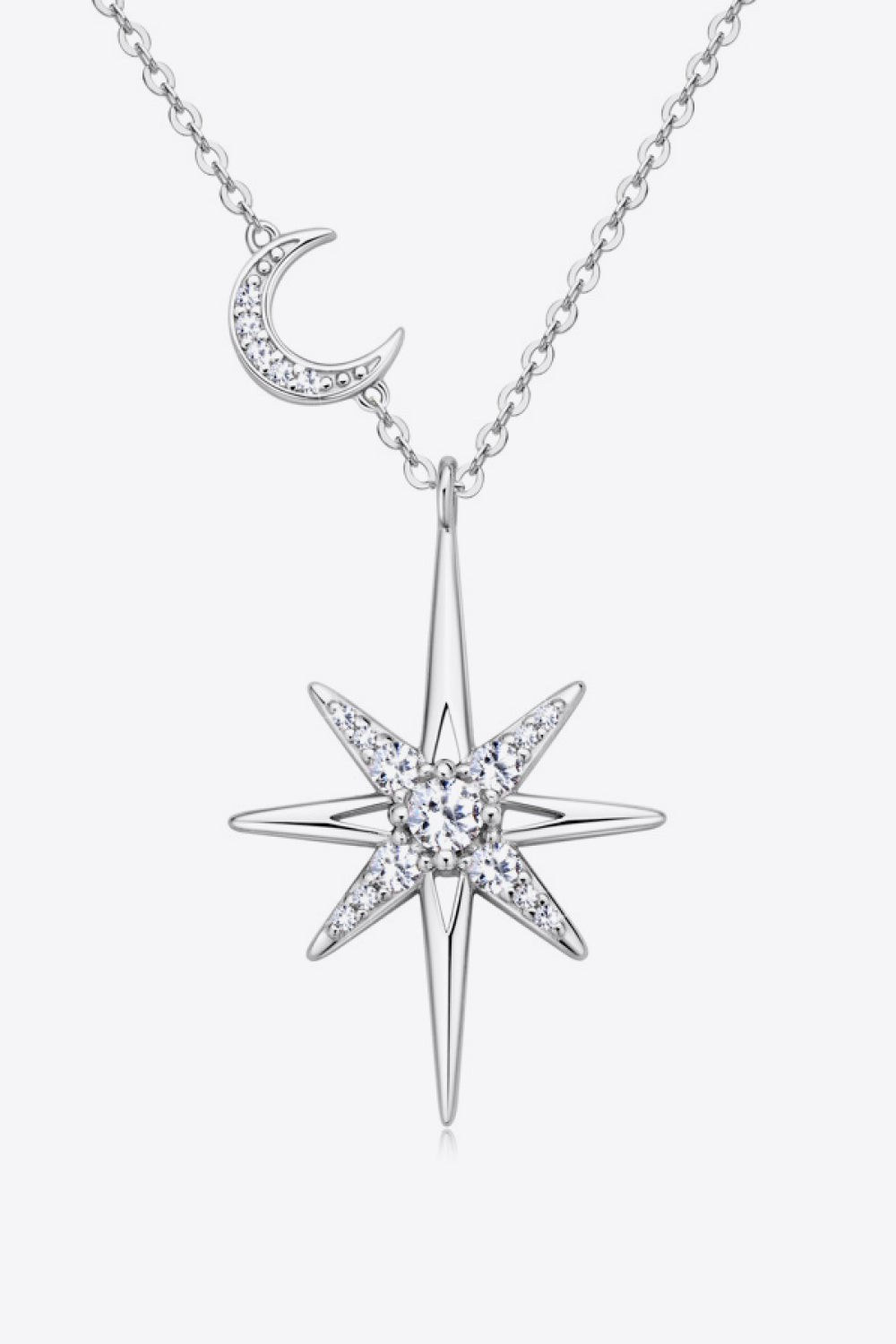 Moissanite 925 Sterling Silver Necklace - adritiX
