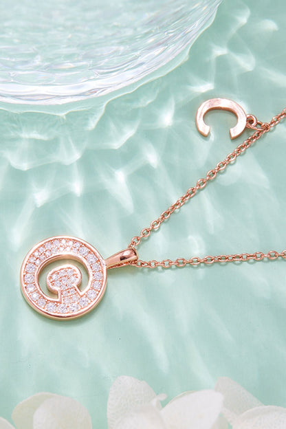 Moissanite A to J Pendant Necklace - adritiX