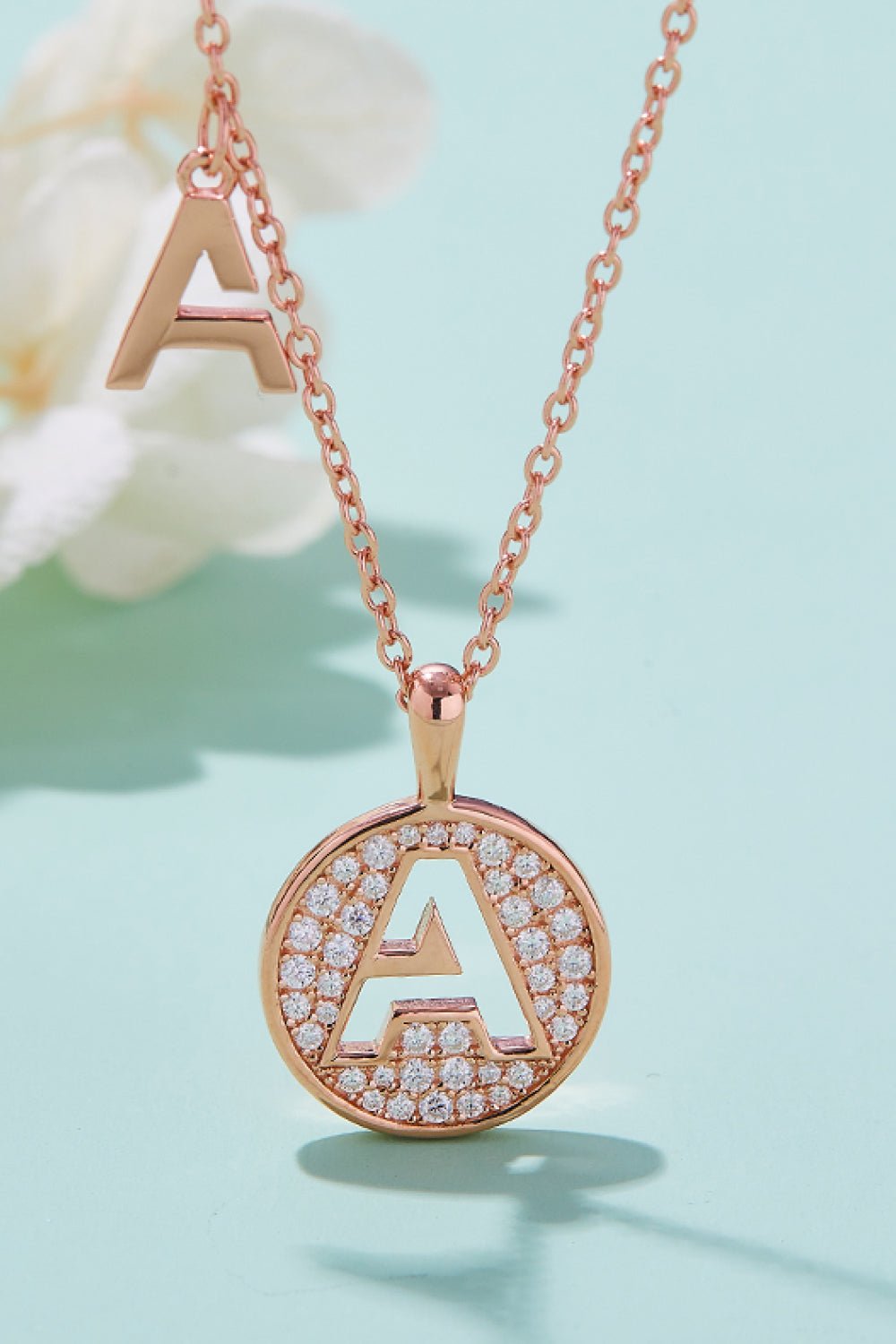 Moissanite A to J Pendant Necklace - adritiX