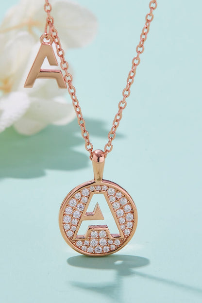 Moissanite A to J Pendant Necklace - adritiX