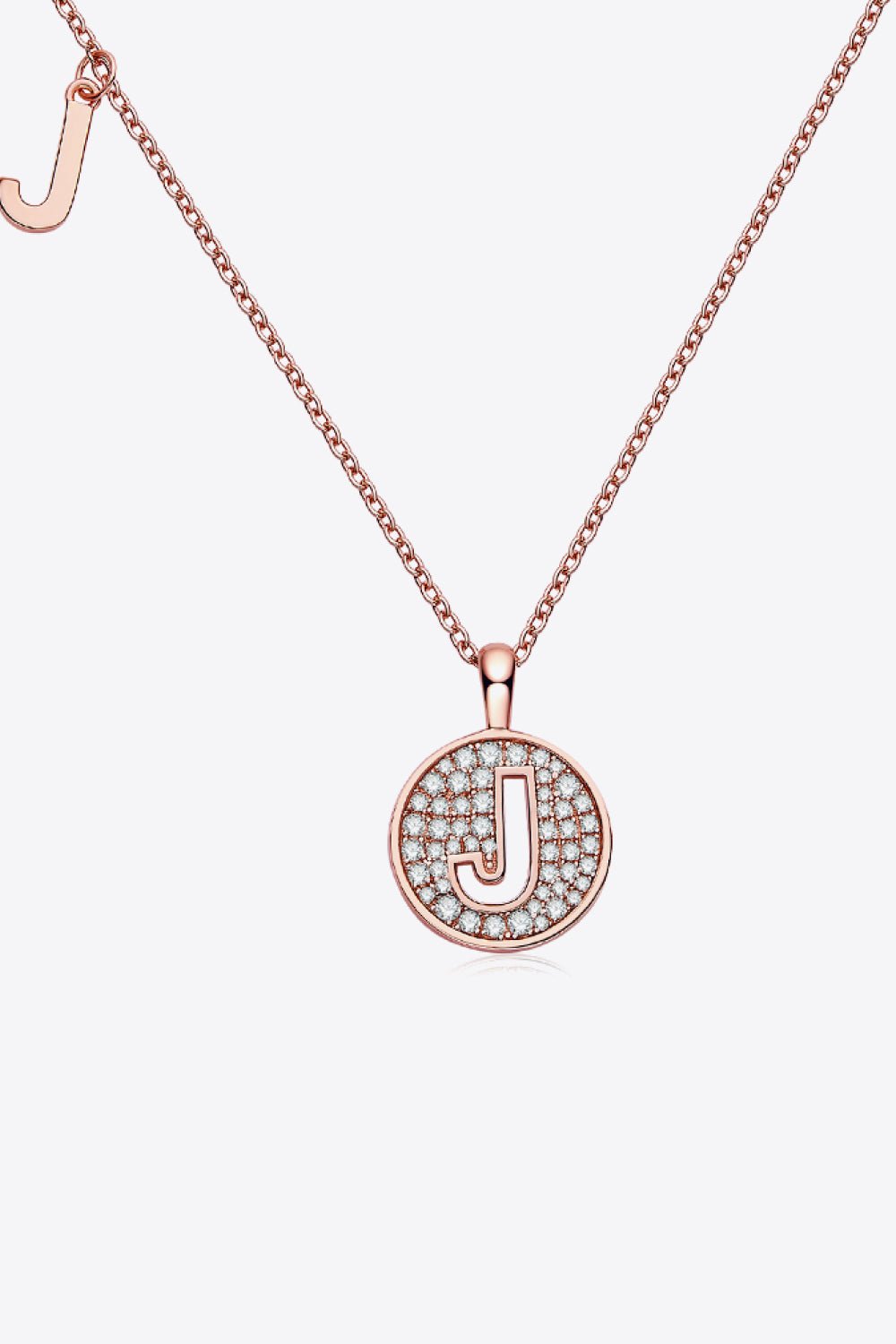Moissanite A to J Pendant Necklace - adritiX