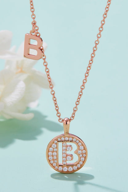 Moissanite A to J Pendant Necklace - adritiX