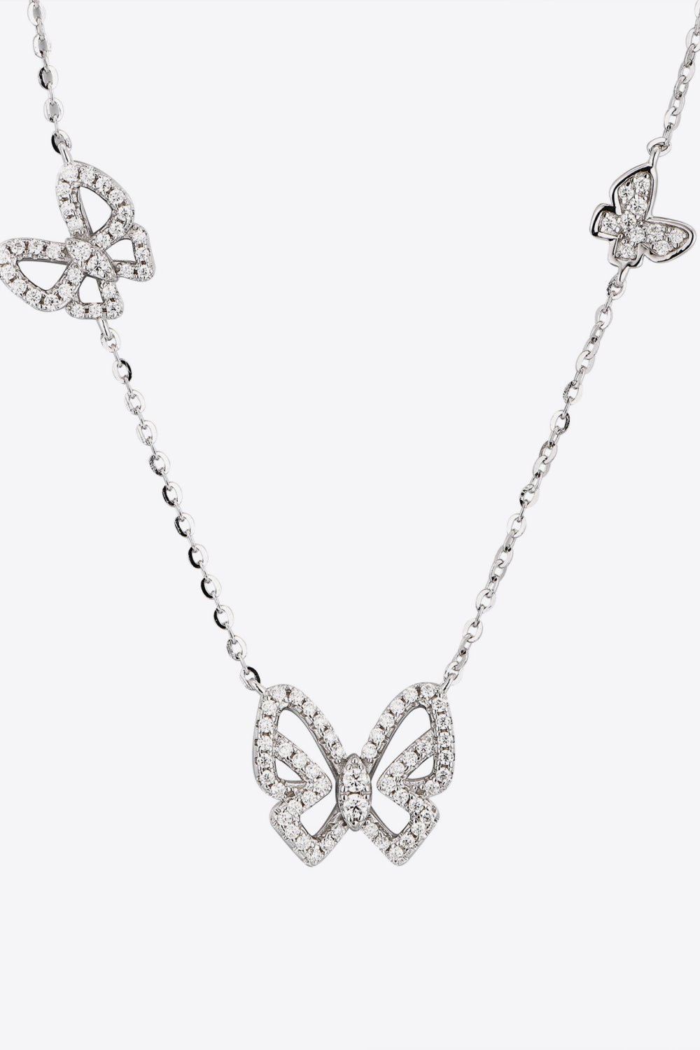 Moissanite Butterfly Shape Necklace - adritiX