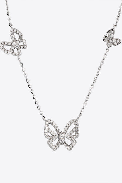 Moissanite Butterfly Shape Necklace - adritiX
