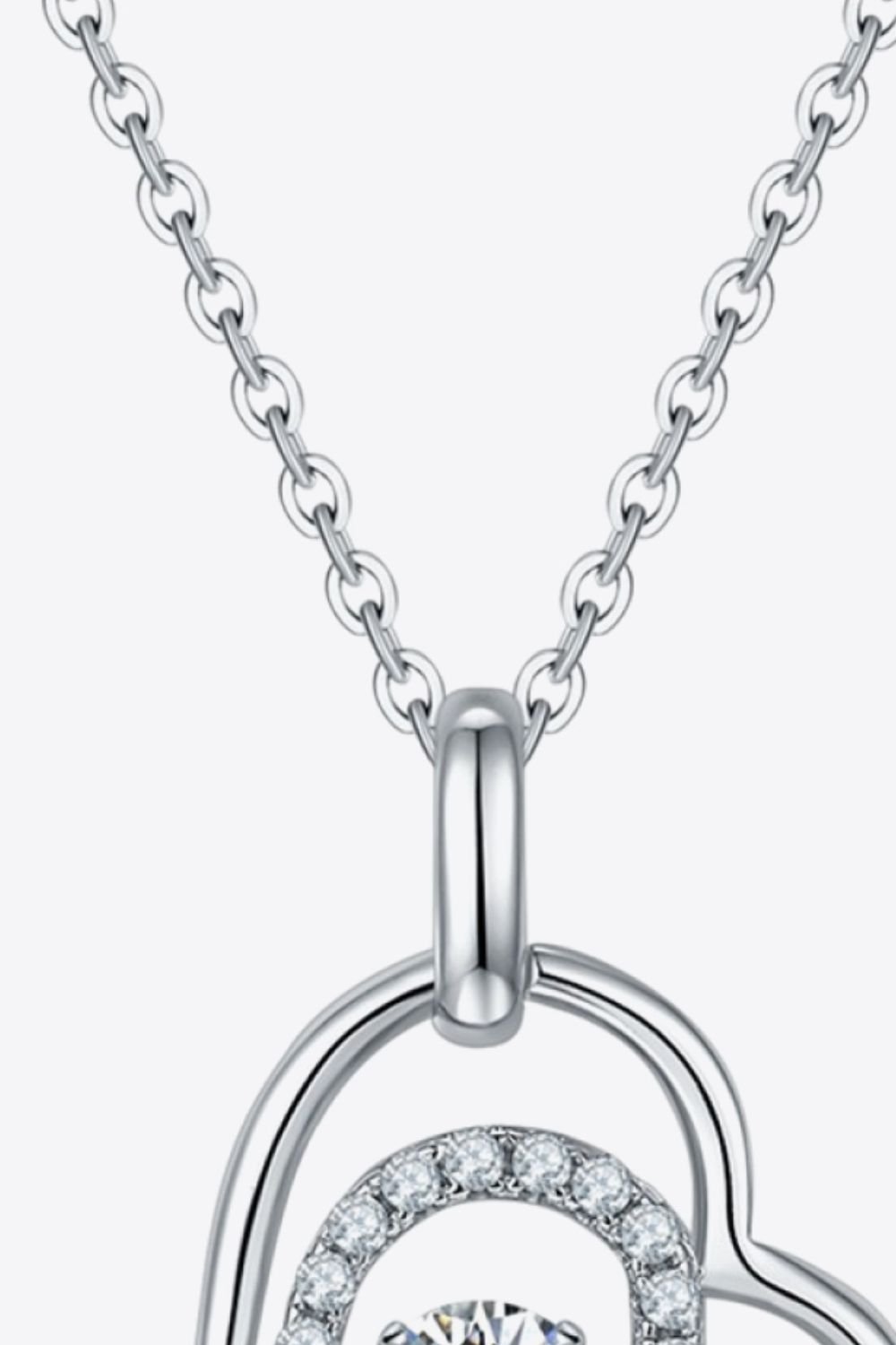 Moissanite Heart Pendant Necklace - adritiX
