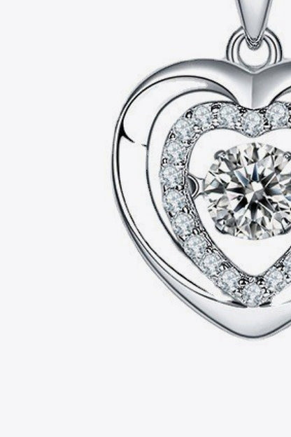 Moissanite Heart Pendant Necklace - adritiX