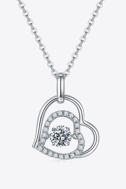 Moissanite Heart Pendant Necklace - adritiX