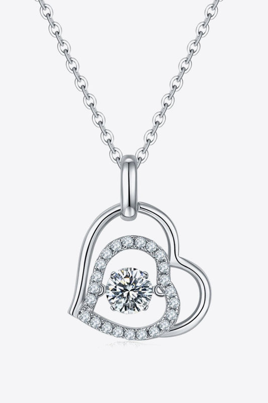 Moissanite Heart Pendant Necklace - adritiX