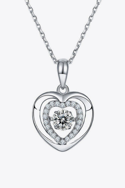 Moissanite Heart Pendant Necklace - adritiX