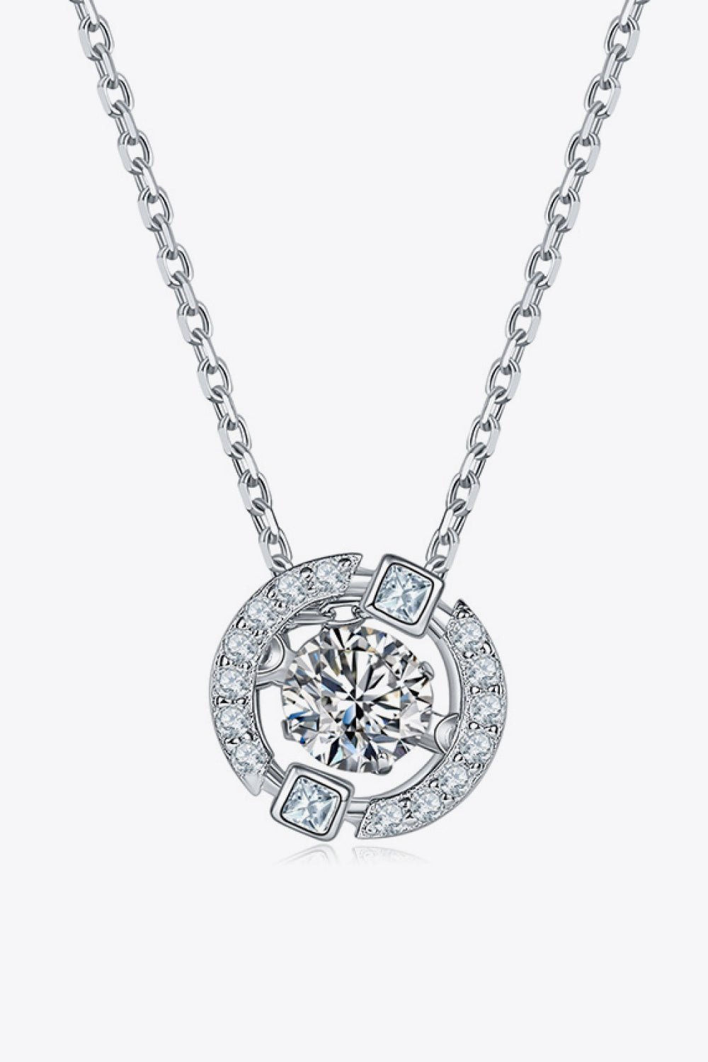Moissanite Pendant Chain - Link Necklace - adritiX