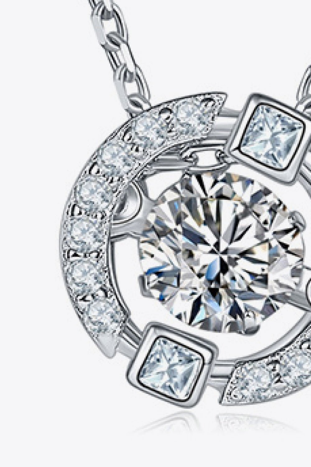 Moissanite Pendant Chain - Link Necklace - adritiX