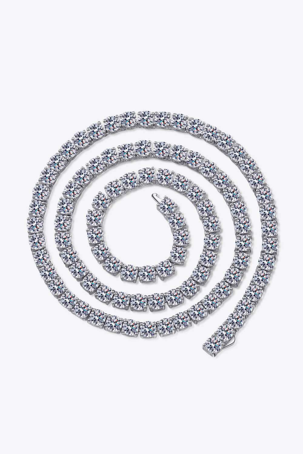 Moissanite Rhodium - Plated Necklace - adritiX