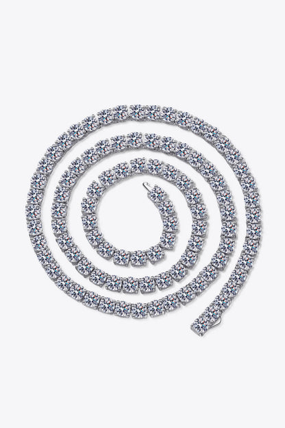 Moissanite Rhodium - Plated Necklace - adritiX