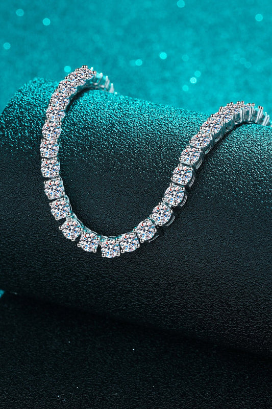 Moissanite Rhodium - Plated Necklace - adritiX