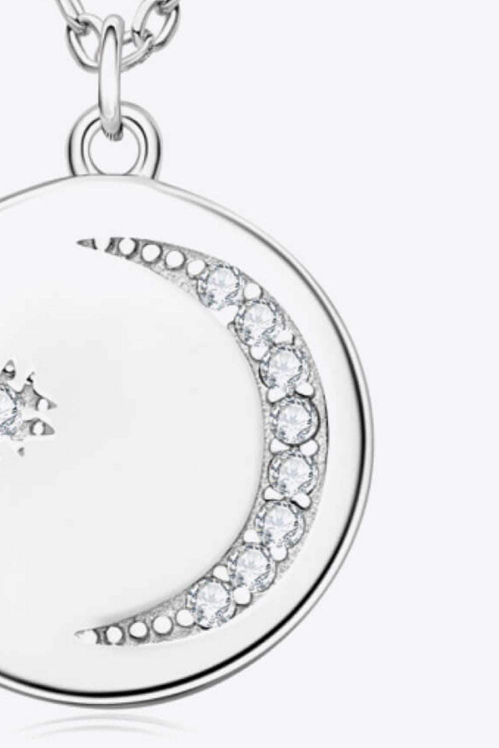 Moissanite Round Pendant Necklace - adritiX