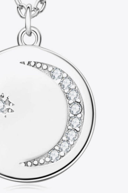 Moissanite Round Pendant Necklace - adritiX
