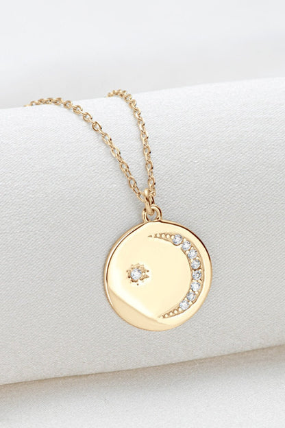 Moissanite Round Pendant Necklace - adritiX