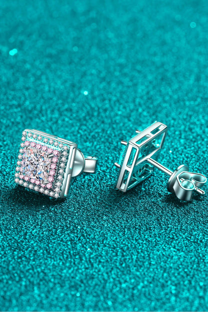 Moissanite Square Stud Earrings - adritiX
