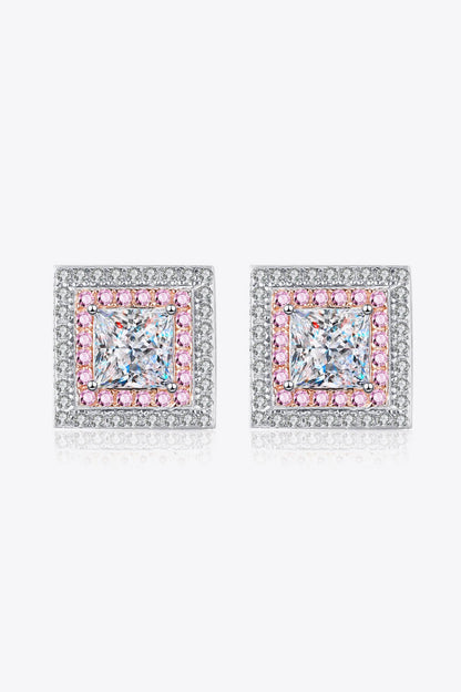 Moissanite Square Stud Earrings - adritiX