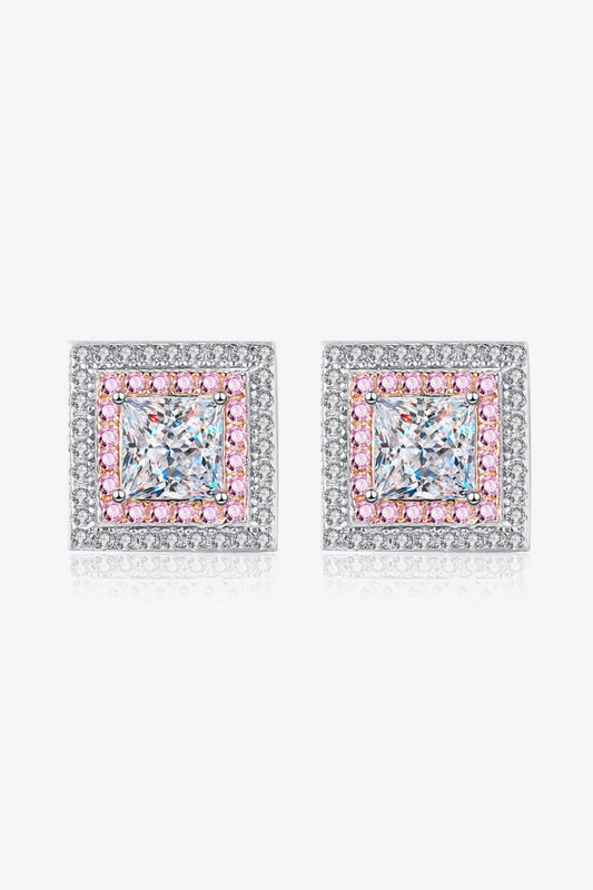 Moissanite Square Stud Earrings - adritiX