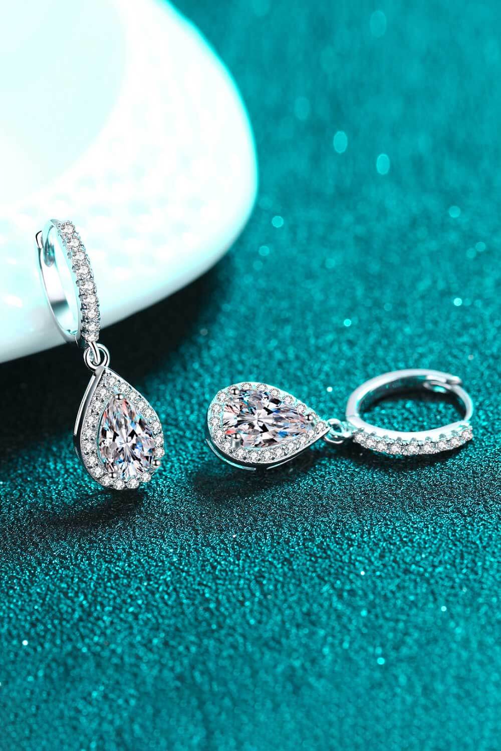 Moissanite Teardrop Earrings - adritiX