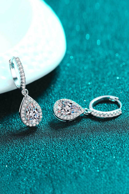 Moissanite Teardrop Earrings - adritiX