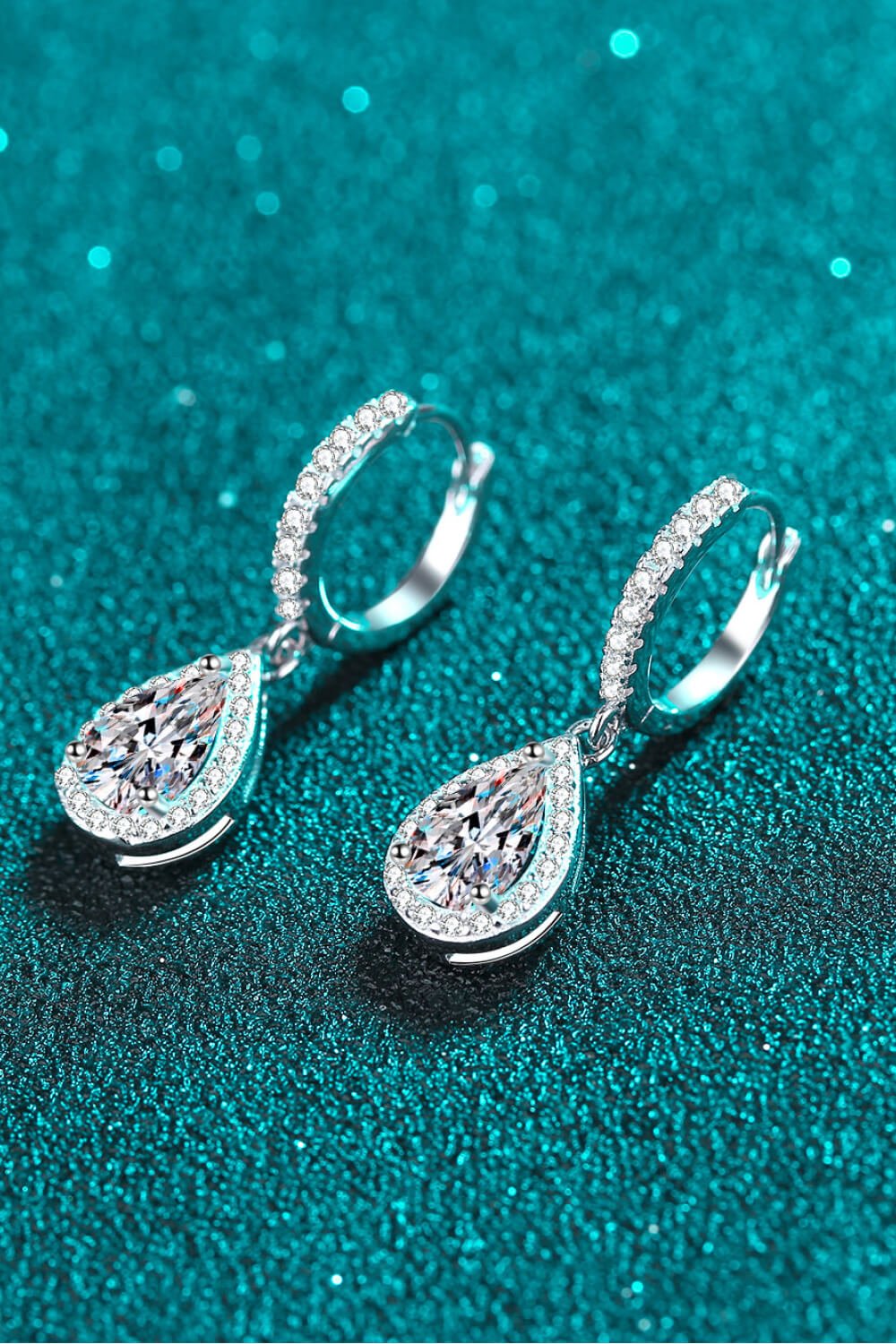 Moissanite Teardrop Earrings - adritiX