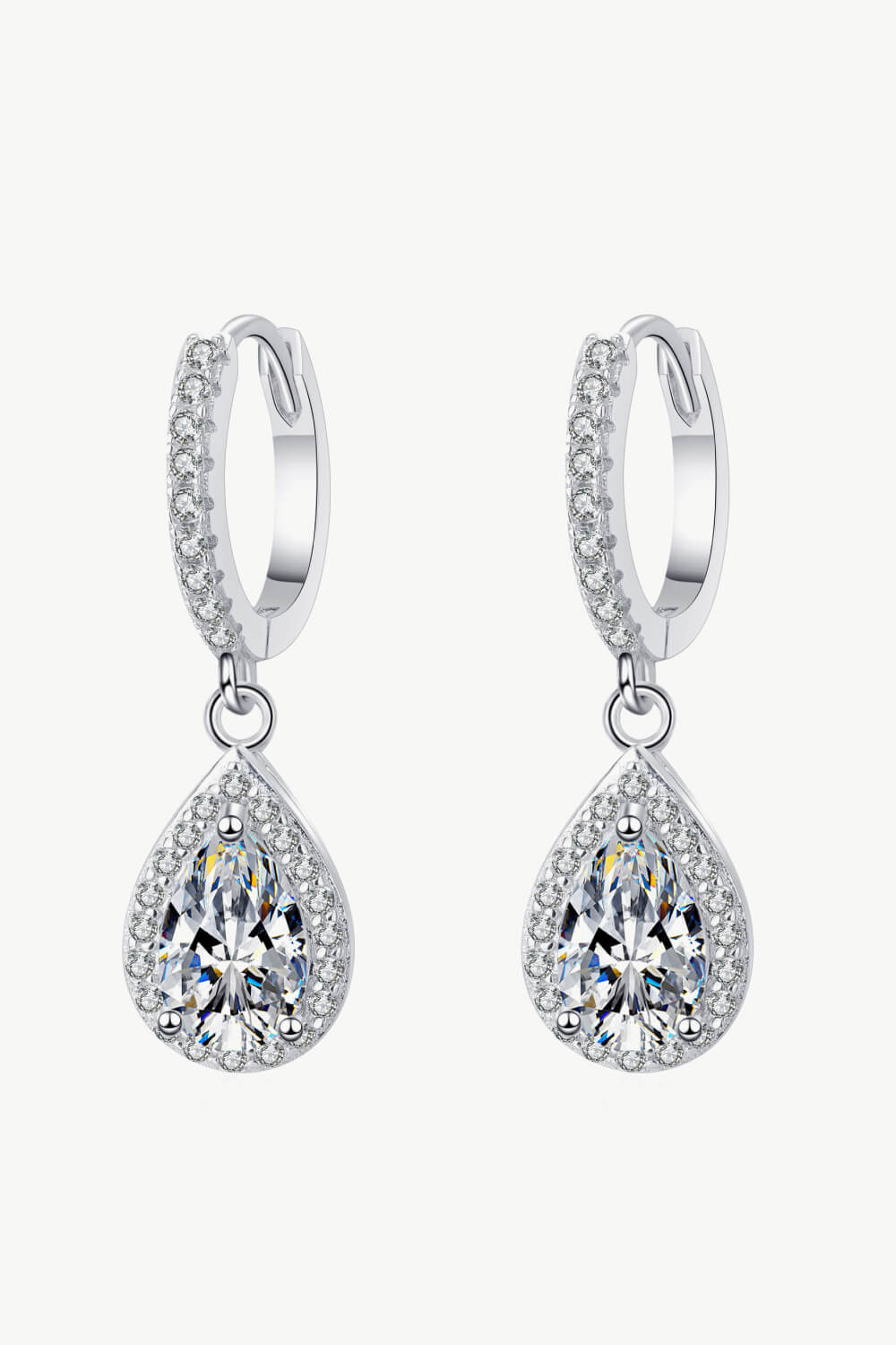 Moissanite Teardrop Earrings - adritiX