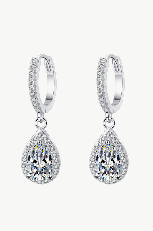 Moissanite Teardrop Earrings - adritiX