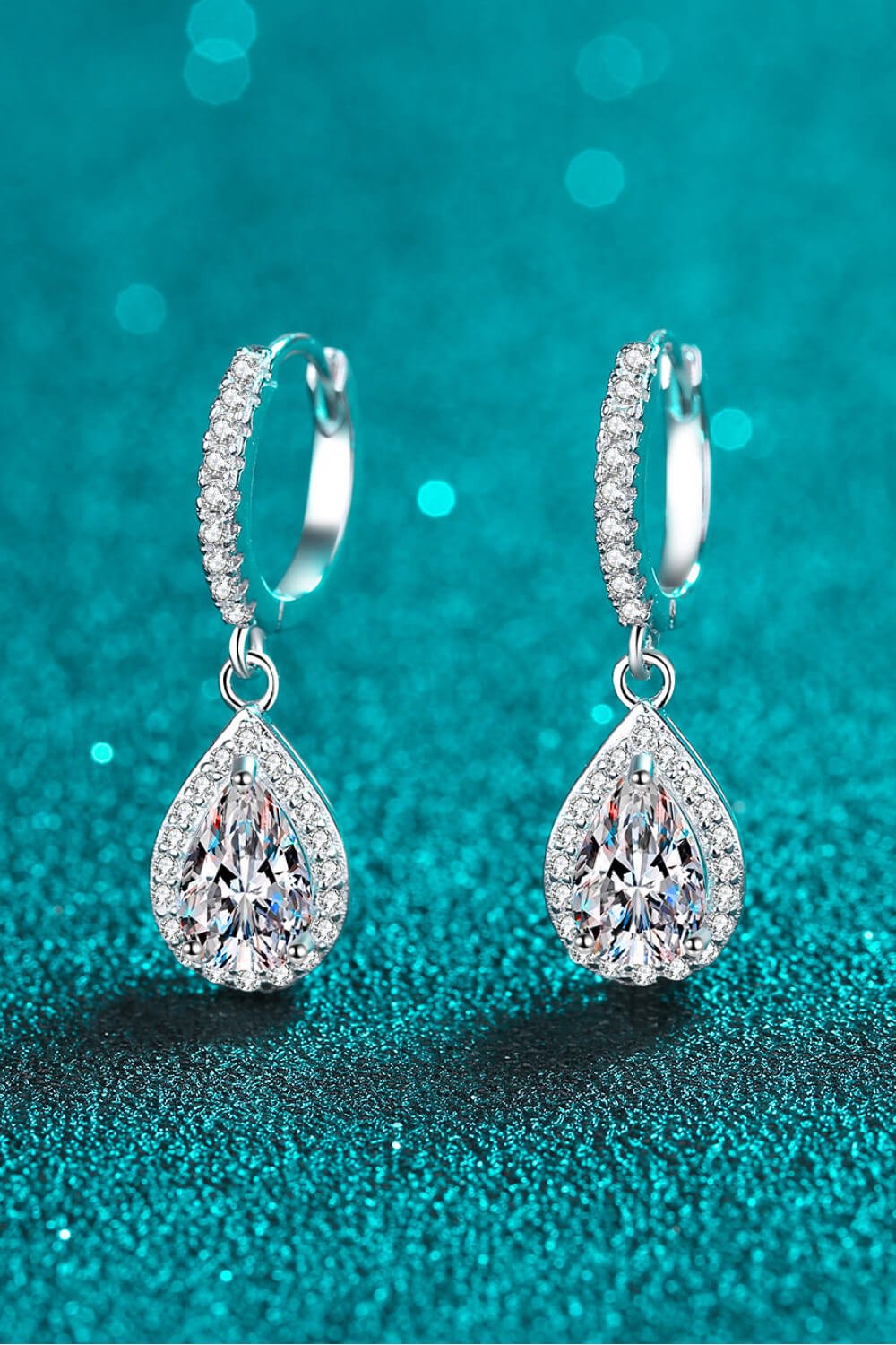 Moissanite Teardrop Earrings - adritiX