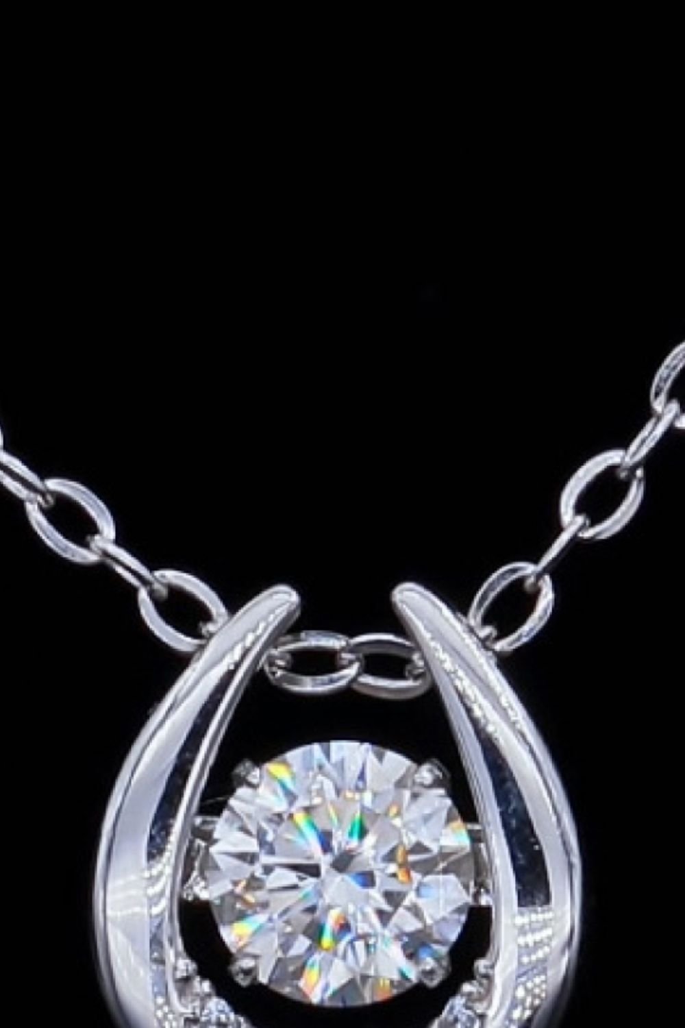 Moissanite Zircon Pendant Necklace - adritiX