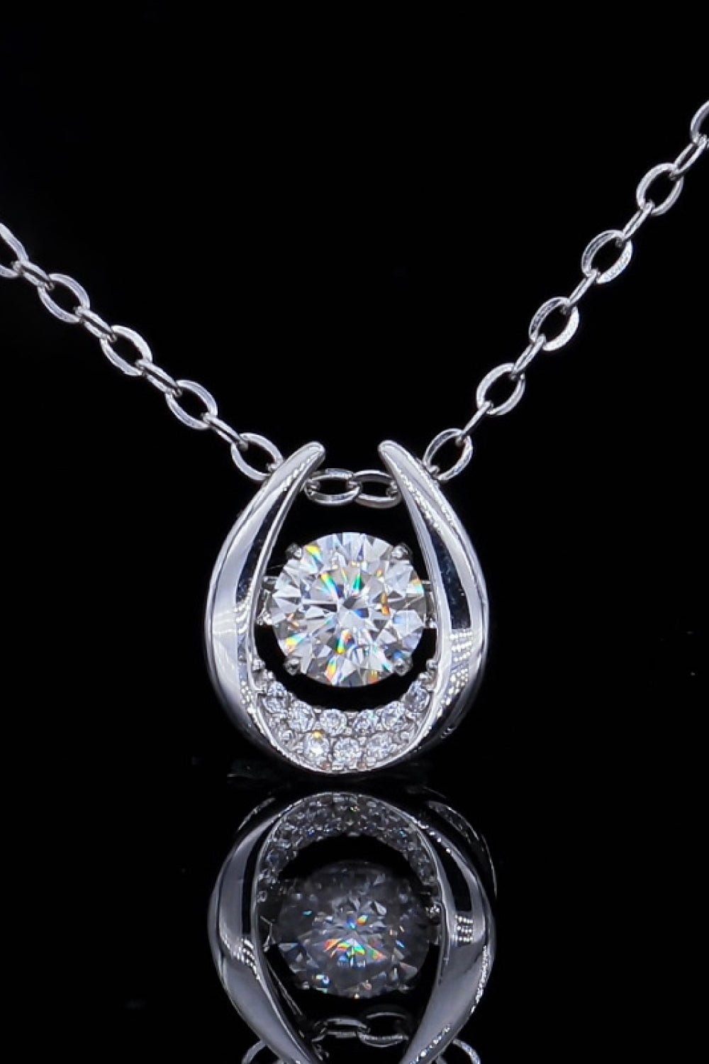 Moissanite Zircon Pendant Necklace - adritiX