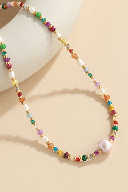 Multicolored Bead Necklace - adritiX