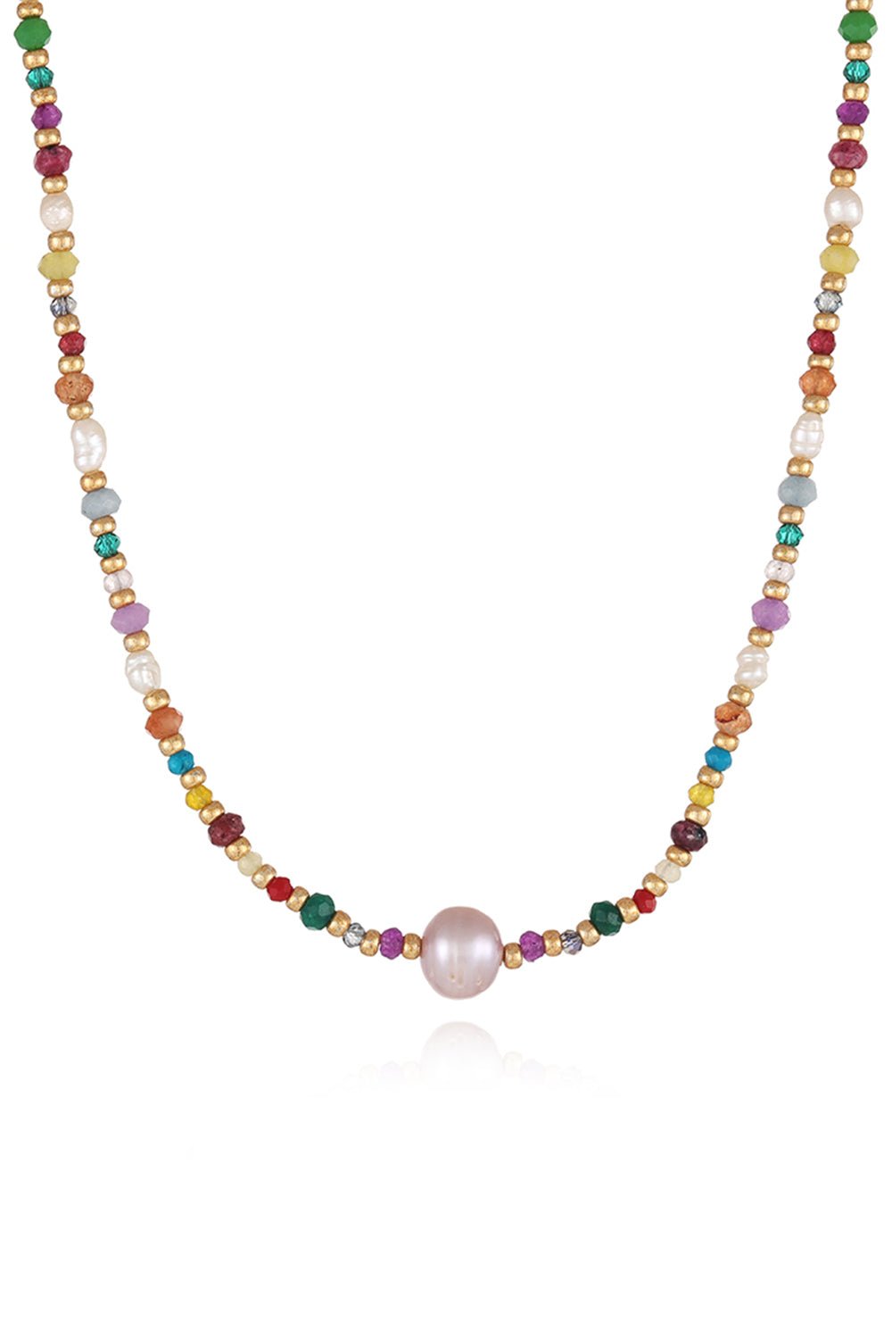 Multicolored Bead Necklace - adritiX