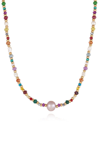 Multicolored Bead Necklace - adritiX
