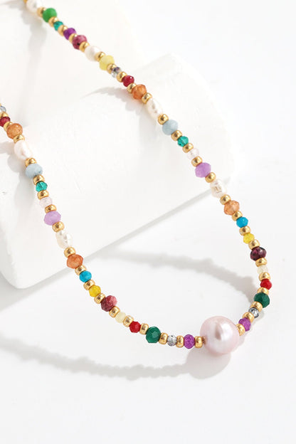 Multicolored Bead Necklace - adritiX