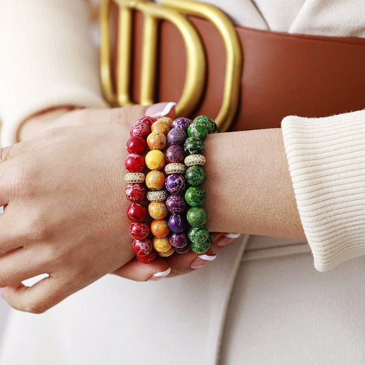 Natural Stone Beaded Bracelet - adritiX